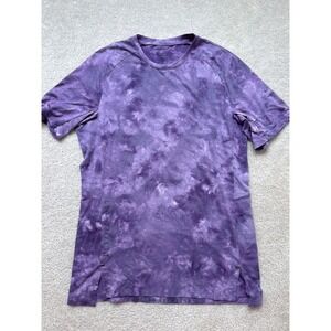 Lululemon Always Agile Short Sleeve Spray Dye Men s Size Medium purple